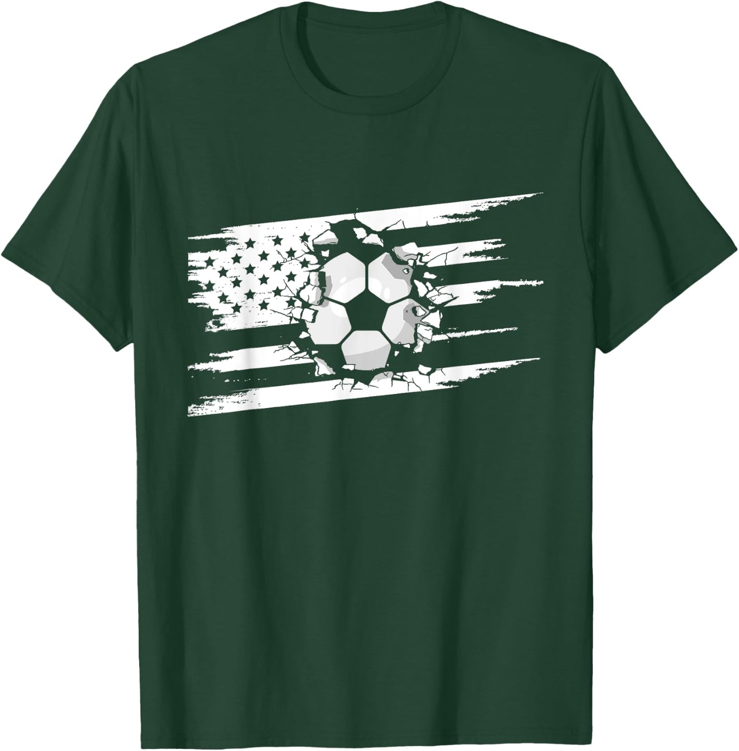 American Flag Soccer Apparel - Soccer T-Shirt - T-Shirt | Forest