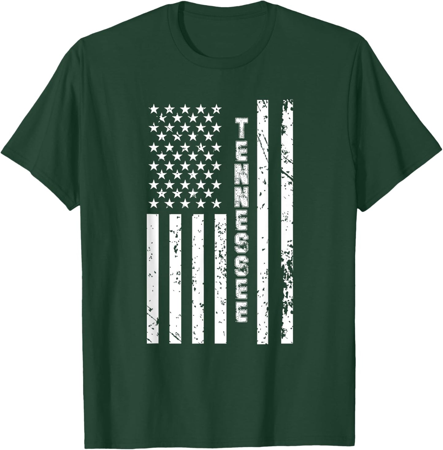 Tennessee United States Patriotic American Flag T-Shirt - T-Shirt | Forest