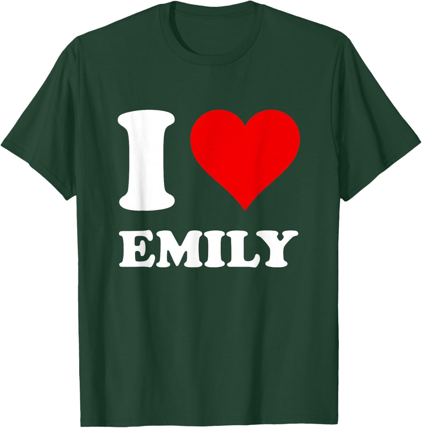 Red Heart I Love Emily T-Shirt - T-Shirt | Forest