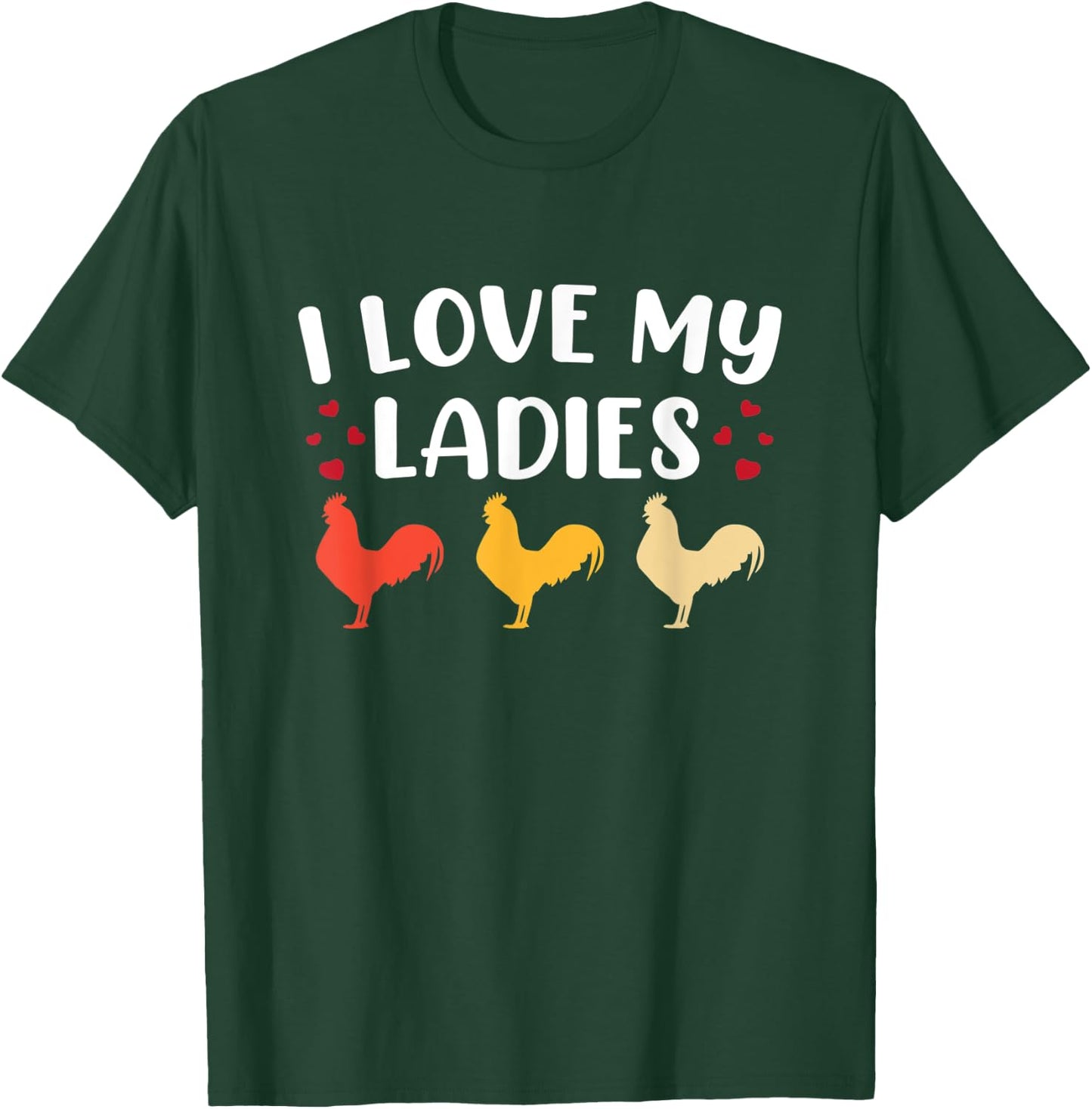 Funny Chicken Art Men Women Ladies Chicken Farmer Whisperer T-Shirt - T-Shirt | Forest