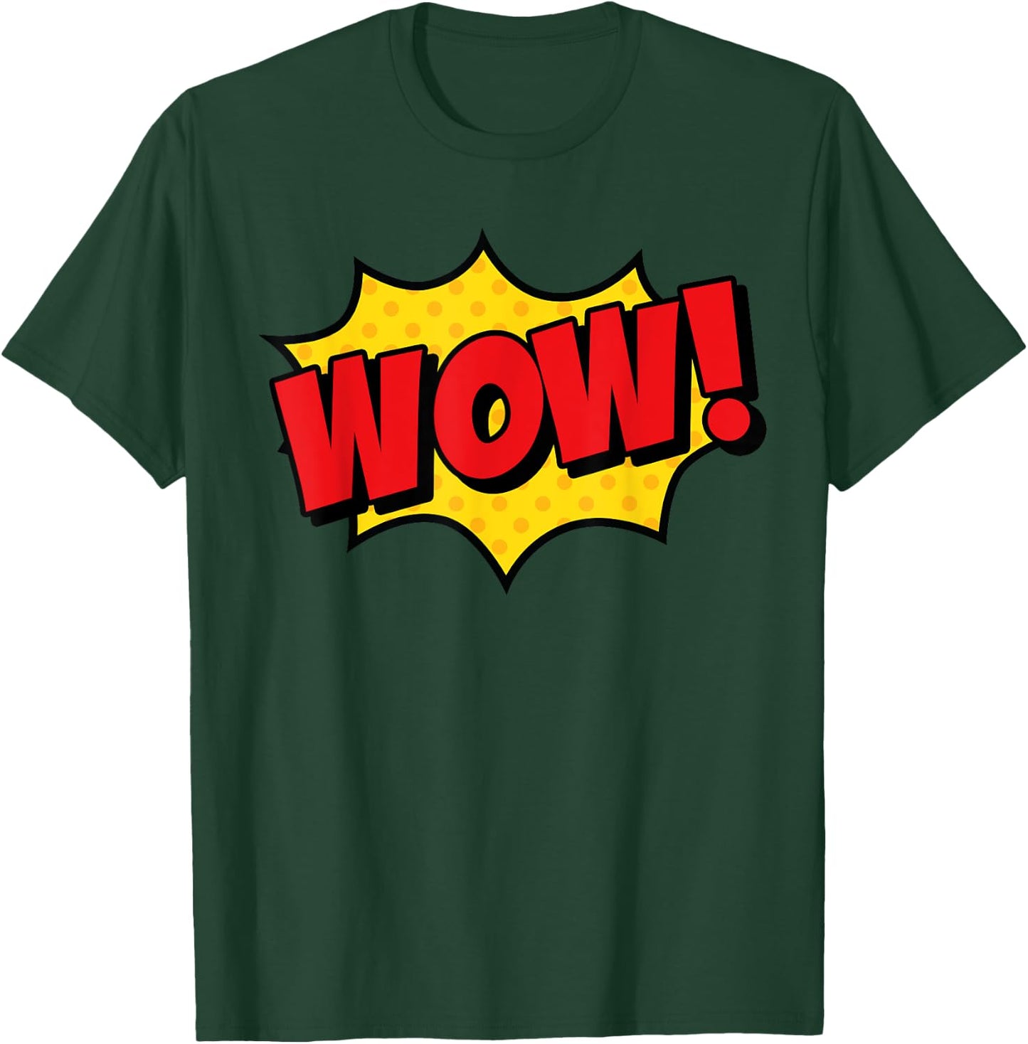 WOW! Comic Book Cartoon Speech Bubble Funny Pop Art T-Shirt - T-Shirt | Forest