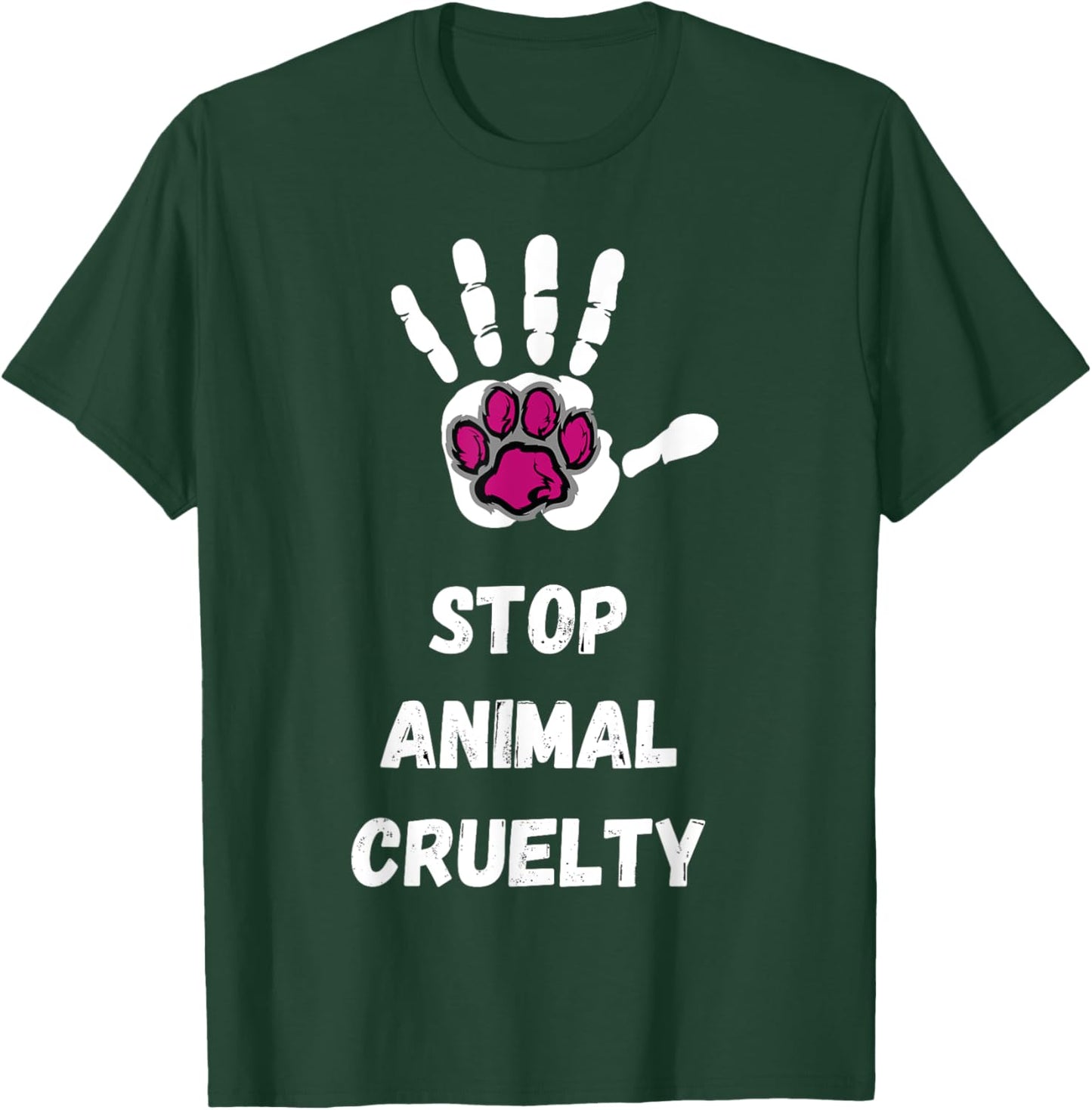 Stop Animal Cruelty Animal Lover Vegan Activist T-Shirt - T-Shirt | Forest