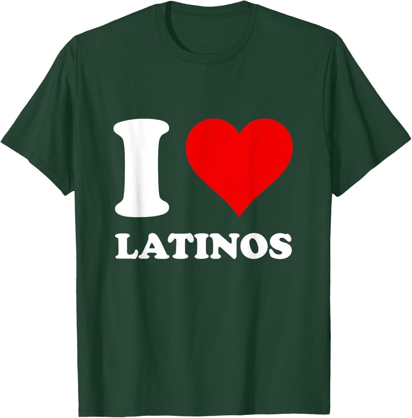Red Heart I Love Latinos T-Shirt - T-Shirt | Forest