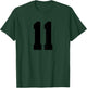 Number 11 (On Back) Sports Team Jersey Number T-Shirt - T-Shirt | Forest