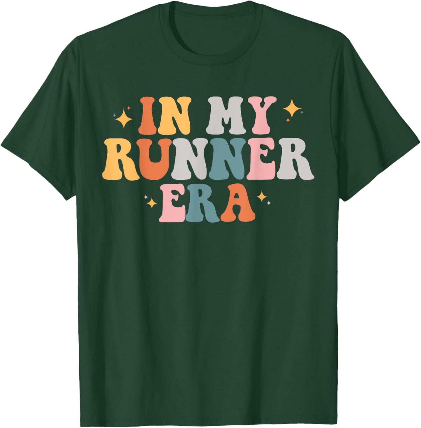 In My Runner Era Funny Running Marathon Fitness Running Mom T-Shirt - T-Shirt | Forest