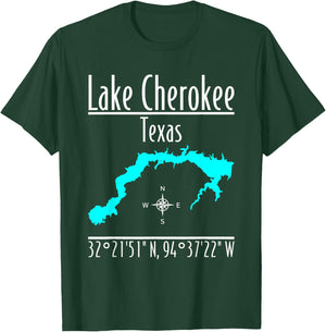 Modern Lake Cherokee, Texas T-Shirt - T-Shirt | Forest