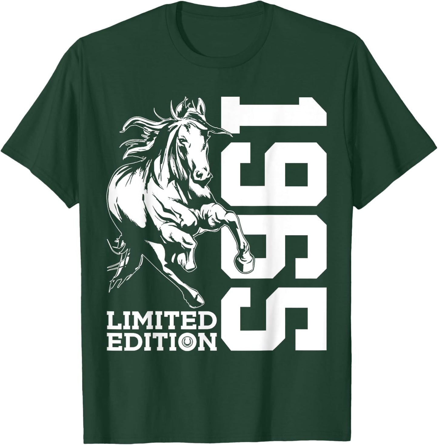 Riding 60th Birthday Horse Limited Edition 1965 Rider T-Shirt - T-Shirt | Forest