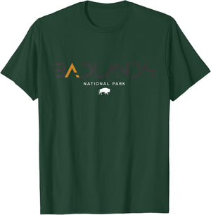 Badlands National Park South Dakota Tonal Retro Vintage T-Shirt - T-Shirt | Forest