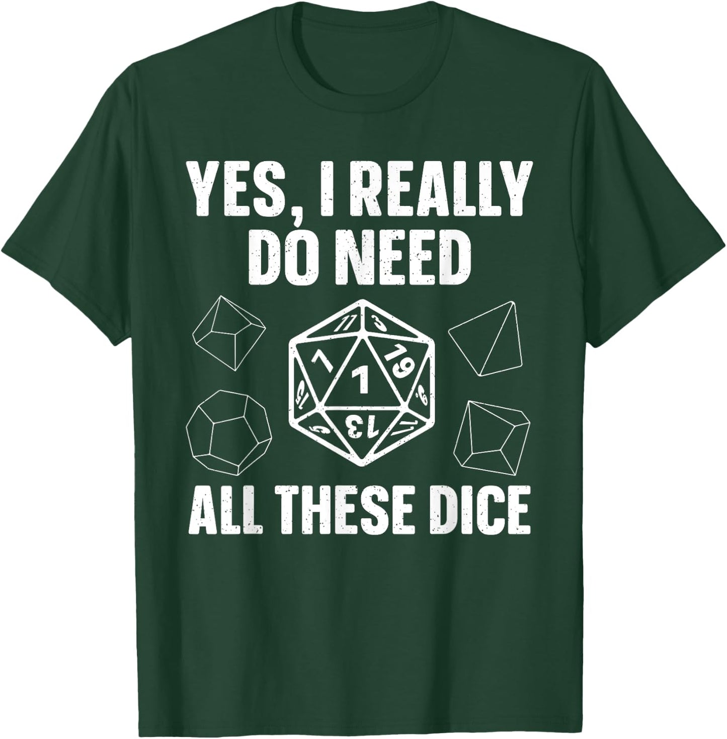 Cool Polyhedral Dice Art Women RPG Gaming D20 Dice T-Shirt - T-Shirt | Forest