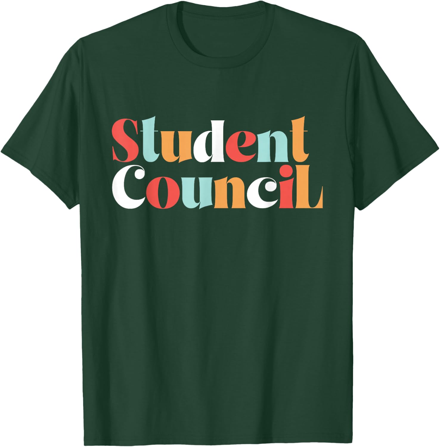 Student Council Groovy World Student Day Men Women Kids T-Shirt - T-Shirt | Forest