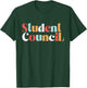 Student Council Groovy World Student Day Men Women Kids T-Shirt - T-Shirt | Forest