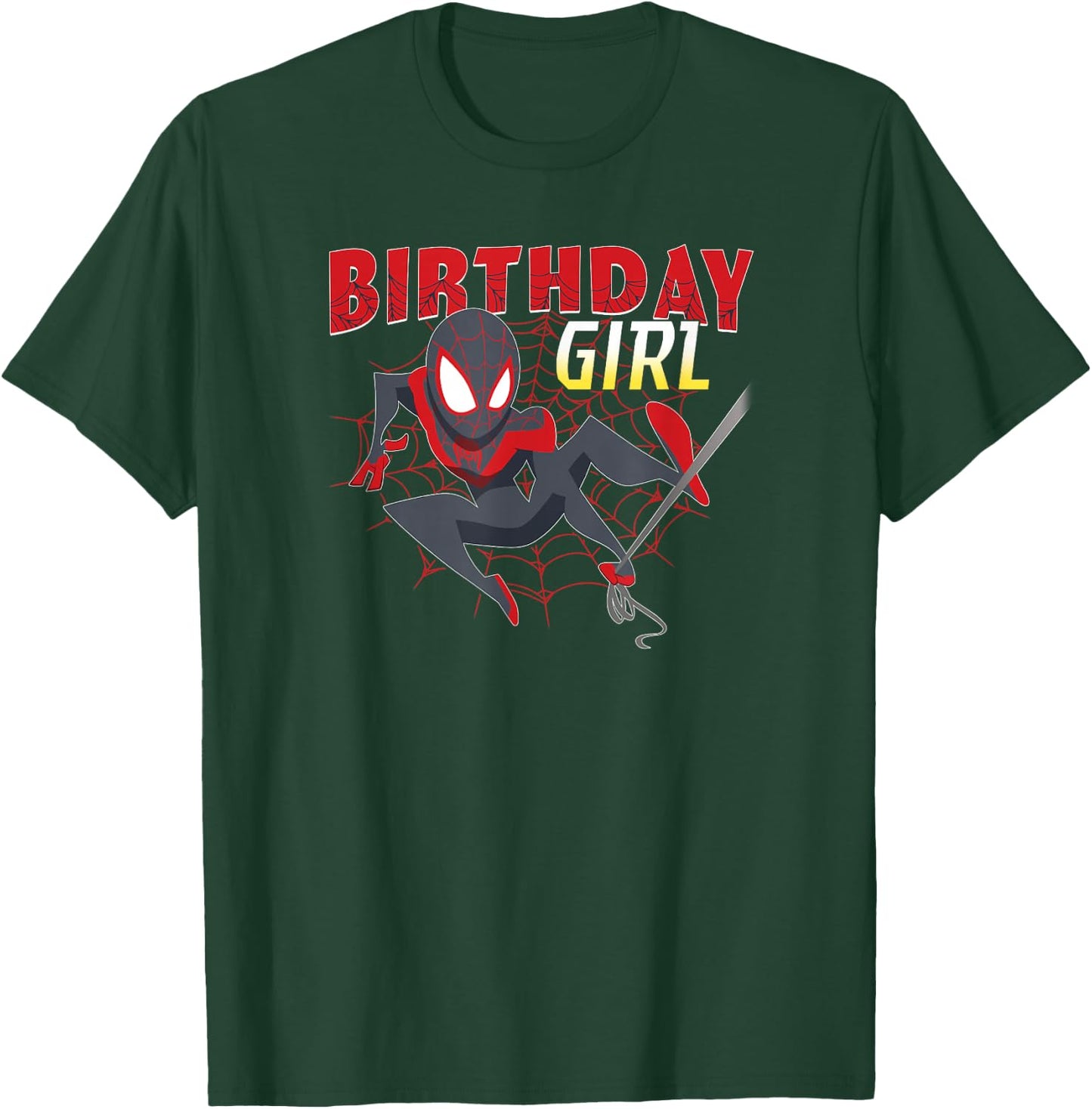 Marvel Spider-Man Birthday Girl Miles Morales Swing T-Shirt - T-Shirt | Forest