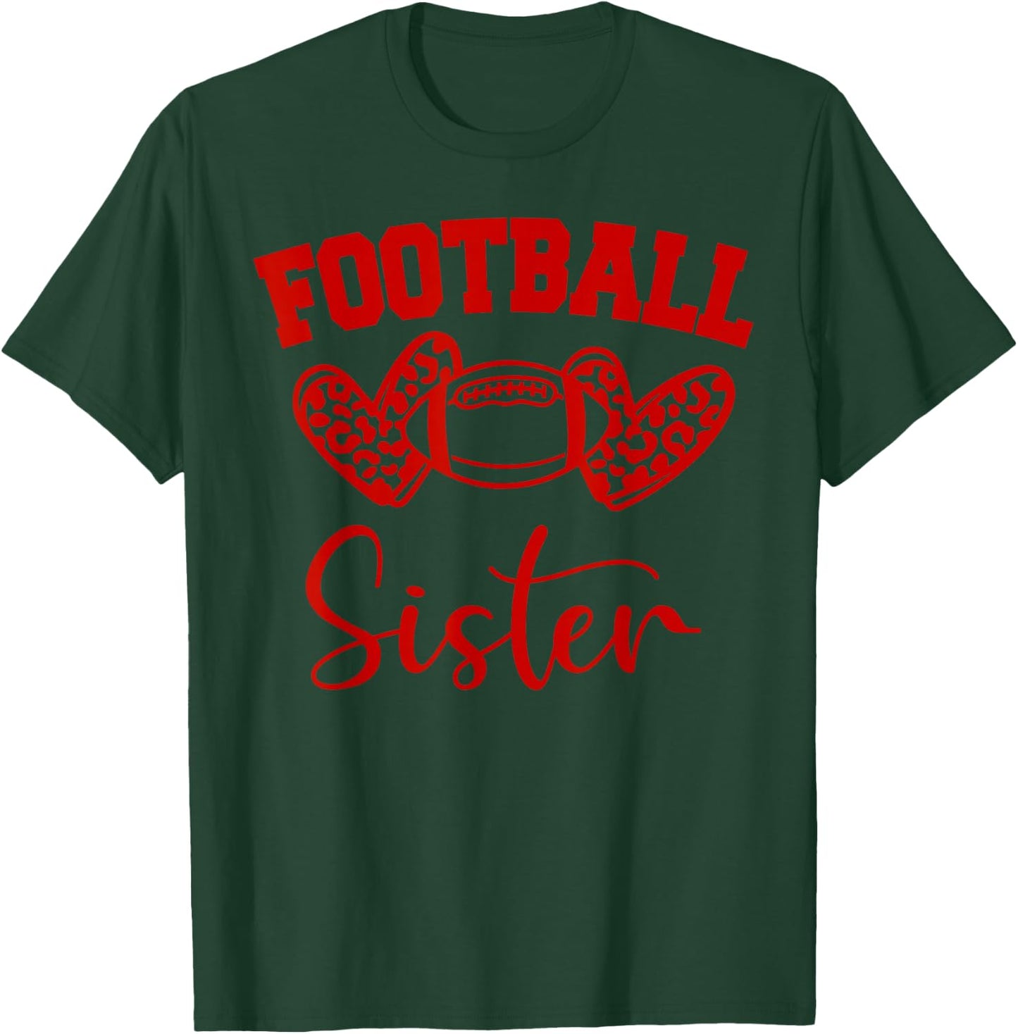 American Football Sister Football Family Matching T-Shirt - T-Shirt | Forest