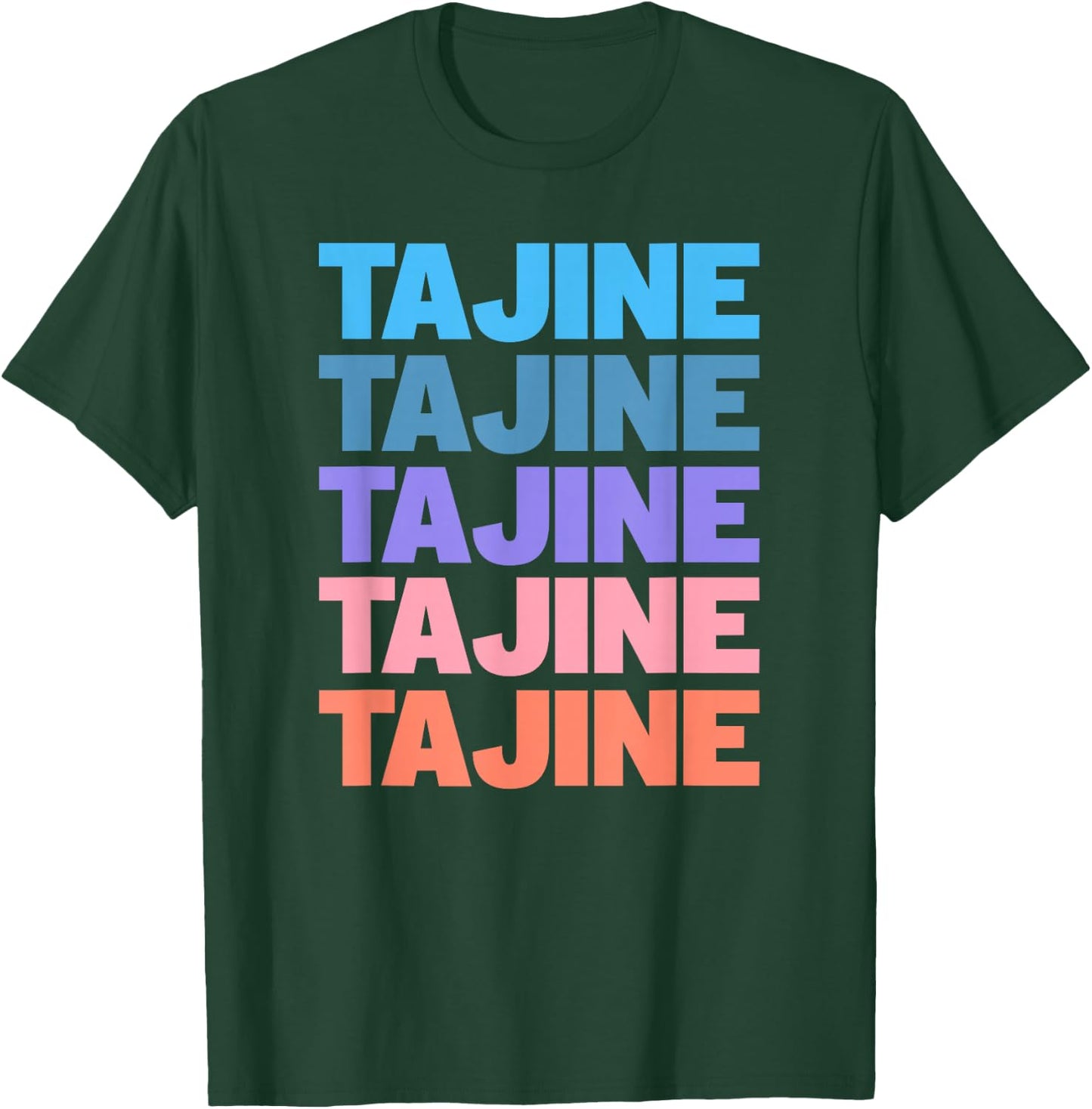 Funny Modern Repeated Tajine Tagine Maghreb Chef T-Shirt - T-Shirt | Forest