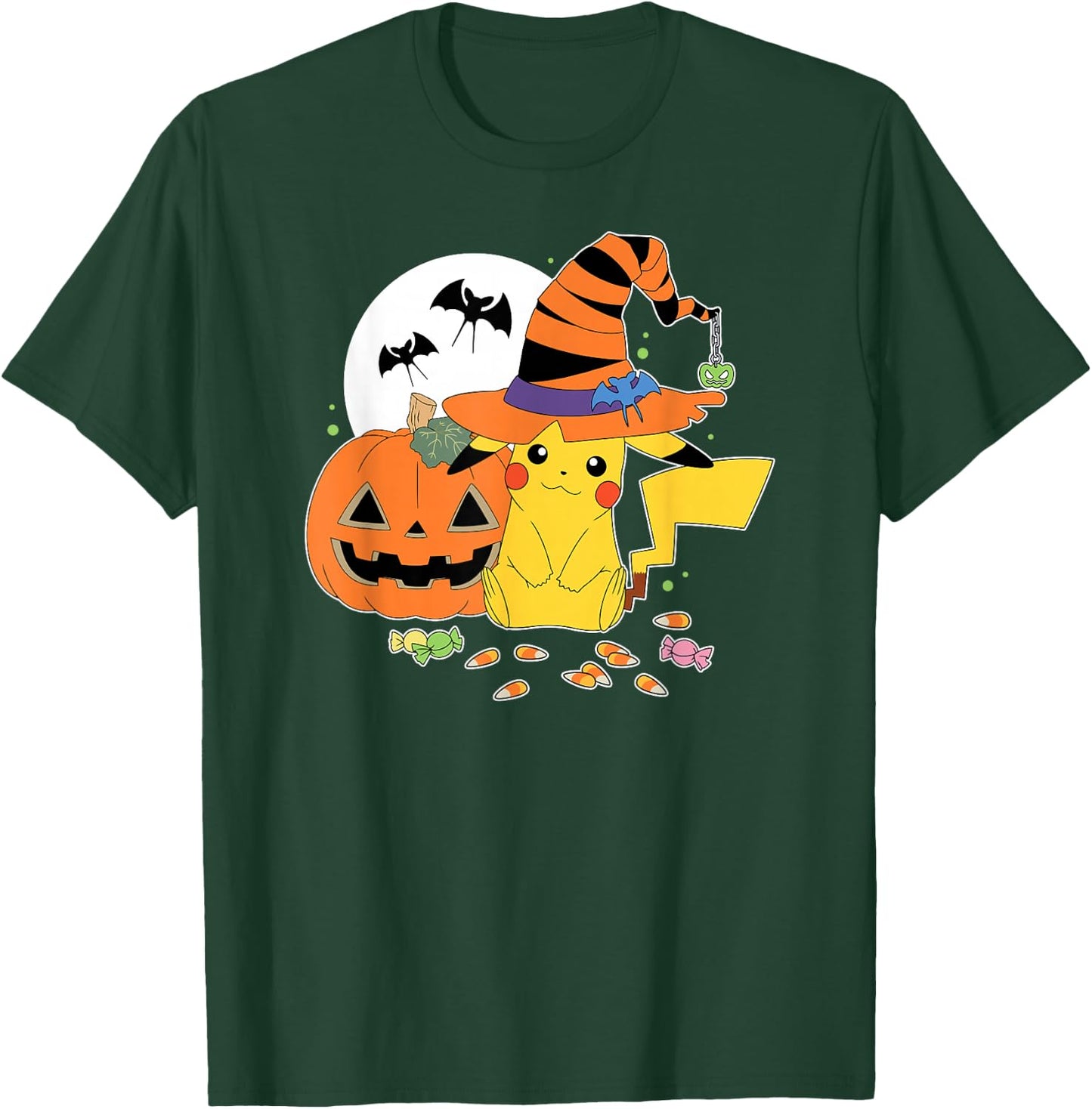 Pokémon - Witch Pikachu With Candy T-Shirt - T-Shirt | Forest