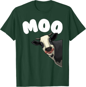 Funny Cow Design Women Cow Farmer Dairy Farm Animal T-Shirt - T-Shirt | Forest
