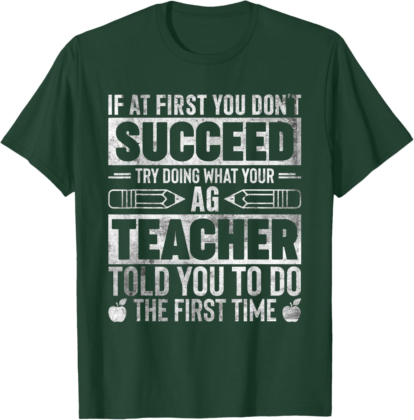 Agriculture Teacher If At First You Dont Succeed Ag Teacher Women T-Shirt - T-Shirt | Forest