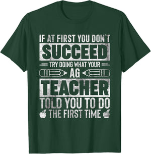 Agriculture Teacher If At First You Dont Succeed Ag Teacher Women T-Shirt - T-Shirt | Forest