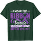 Epilepsy Awareness Purple Ribbon T-Shirt - T-Shirt | Forest