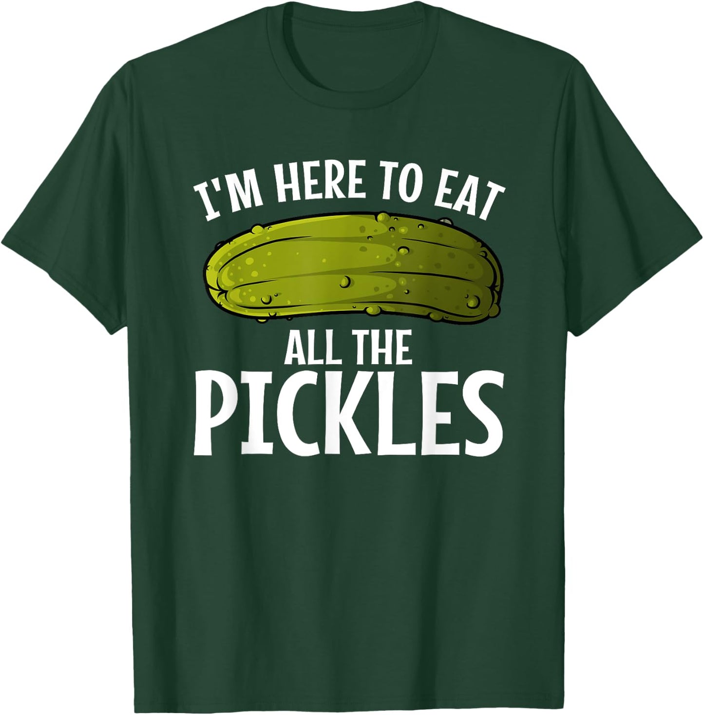 Cool Pickle Art Women Kids Pickled Cucumber Lovers T-Shirt - T-Shirt | Forest