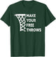 Basketball lovers gifts Make your Free Throws vintage T-Shirt - T-Shirt | Forest