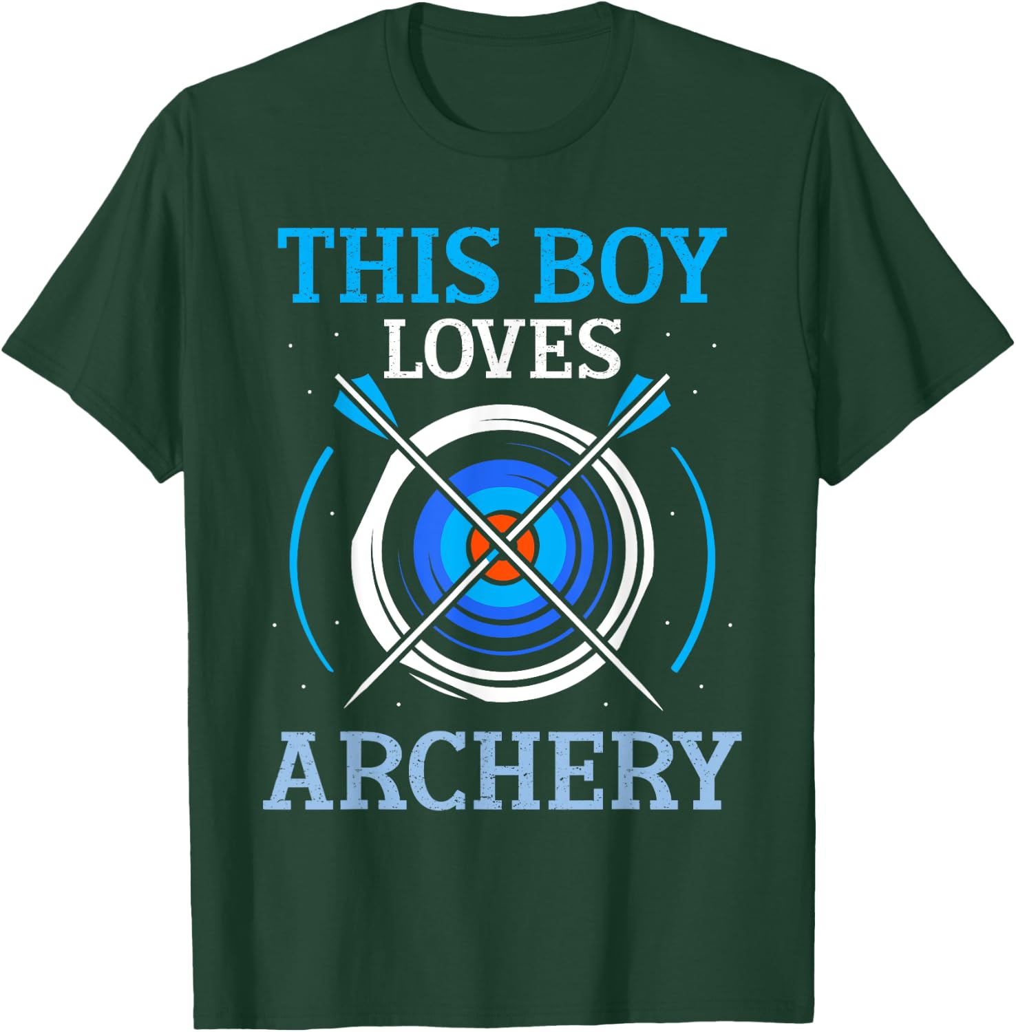 This Boy Loves Archery Archer Hobby Arrow Bow T-Shirt - T-Shirt | Forest