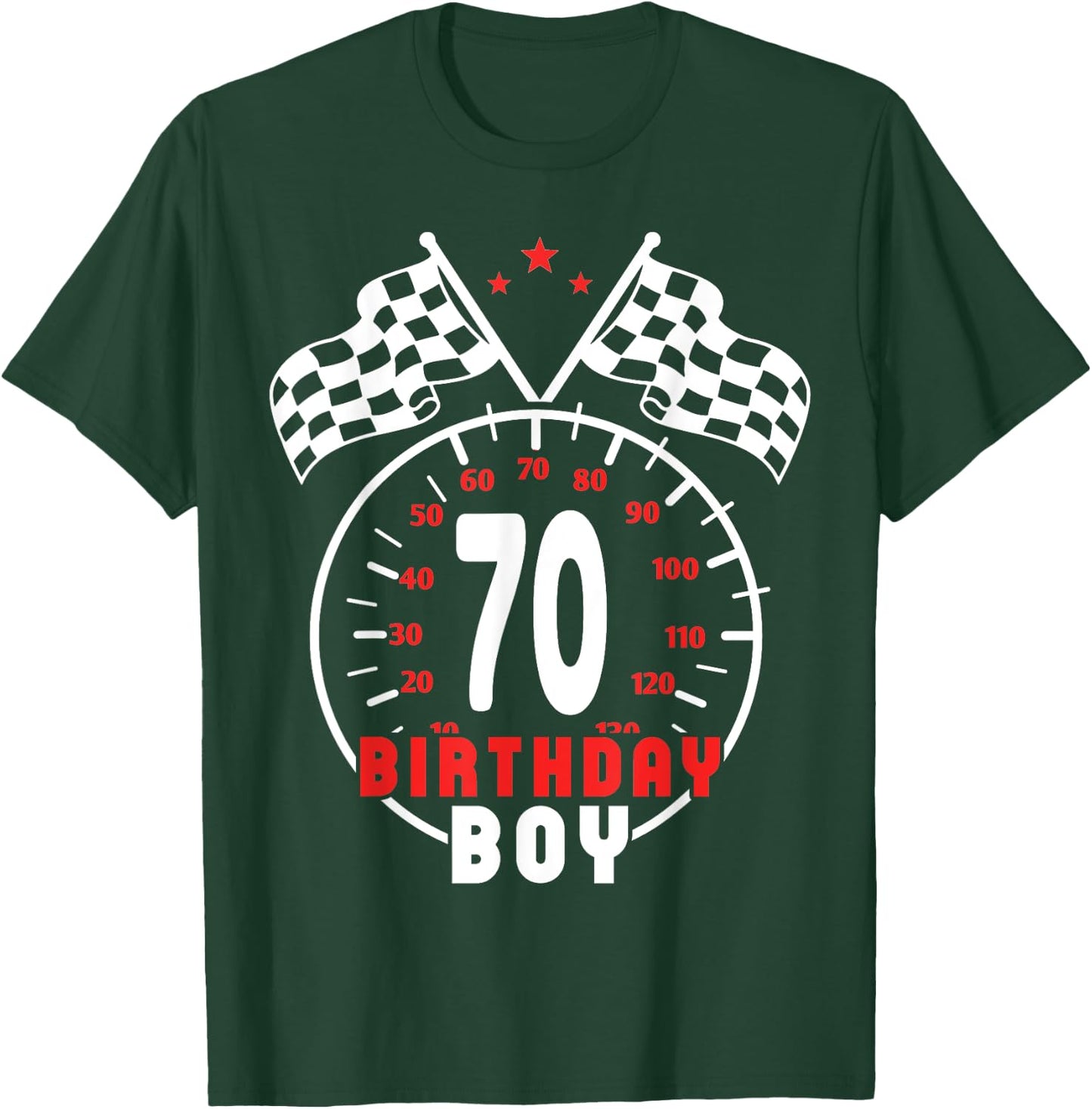 70th Birthday Boy Race Car Racing Car Driver 70 Year Old T-Shirt - T-Shirt | Forest