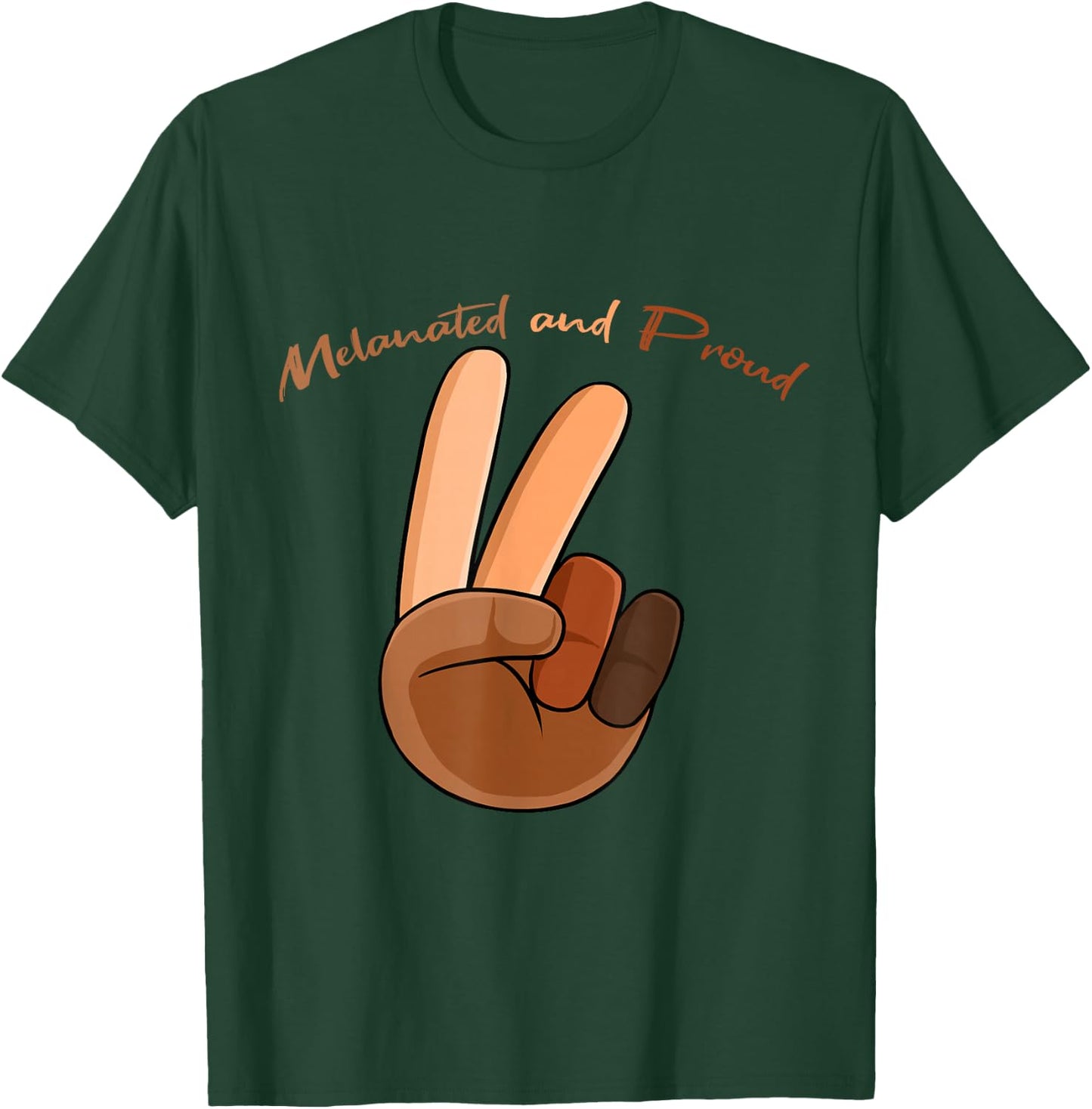 Melanated And Proud Black History Month BLM Melanin African T-Shirt - T-Shirt | Forest