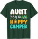 Aunt Of The Happy Camper Family Camping Birthday Trip T-Shirt - T-Shirt | Forest