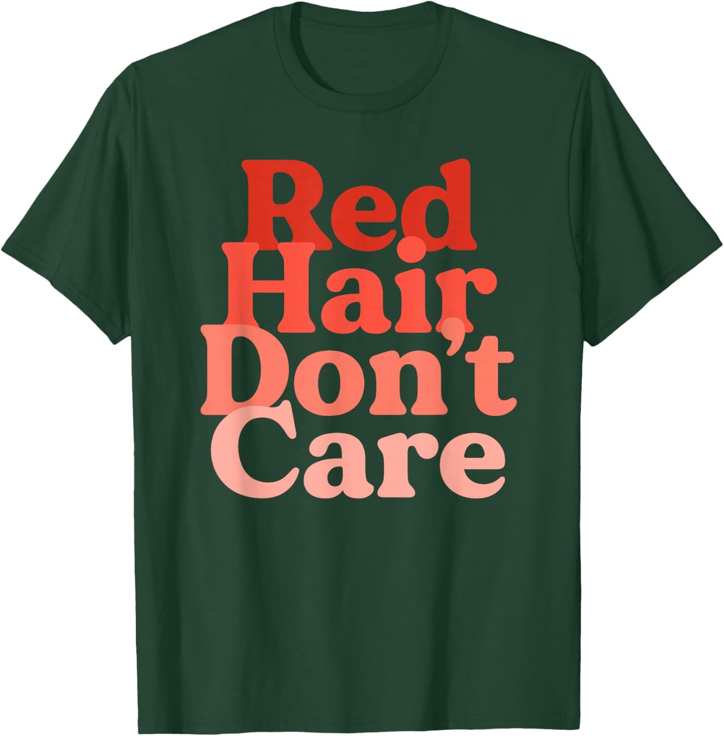 Red Hair Don't Care Funny Redhead Retro Ginger Women T-Shirt - T-Shirt | Forest