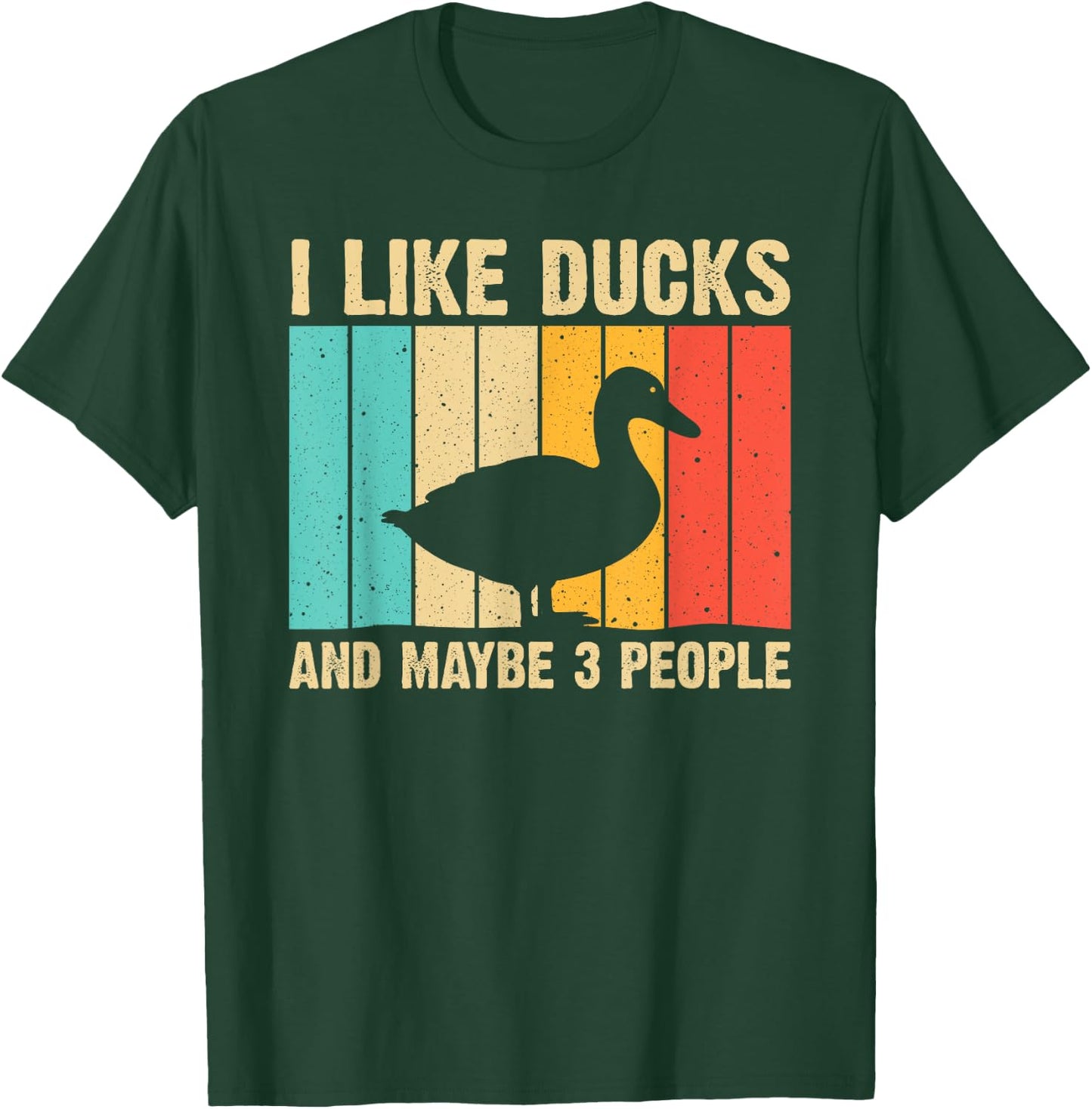 Vintage Duck Design For Duck Lovers Men Women Mallard Drake T-Shirt - T-Shirt | Forest