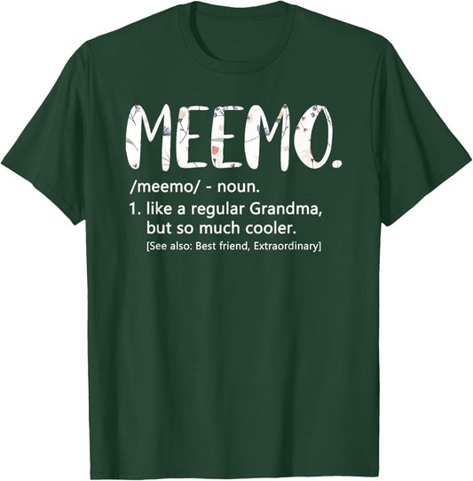 Meemo Shirts Mothers Day idea Cute Grandma Meemo T-Shirt - T-Shirt | Forest