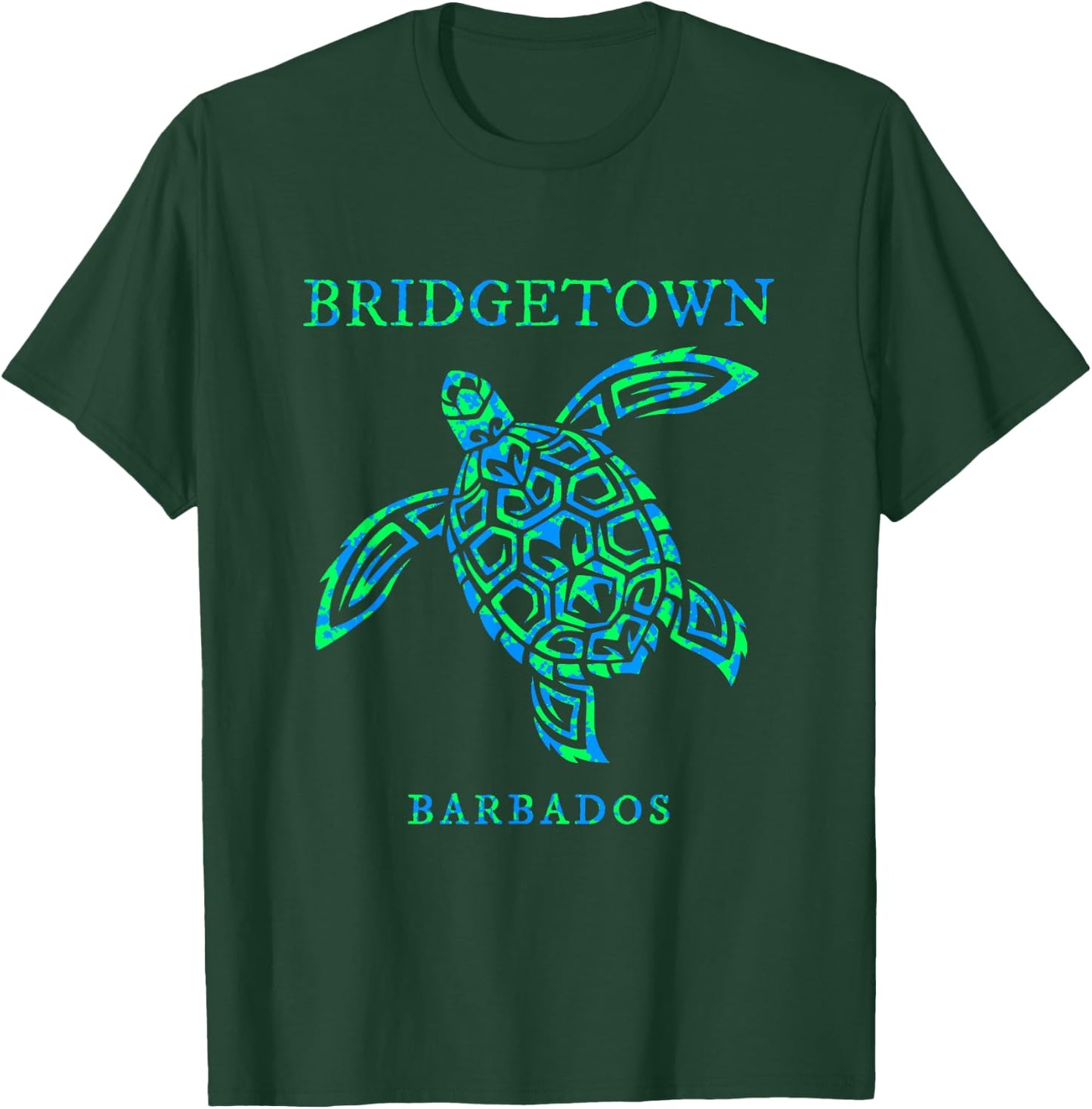 Bridgetown Barbados Sea Turtle Boys Girls Toddler Souvenir T-Shirt - T-Shirt | Forest