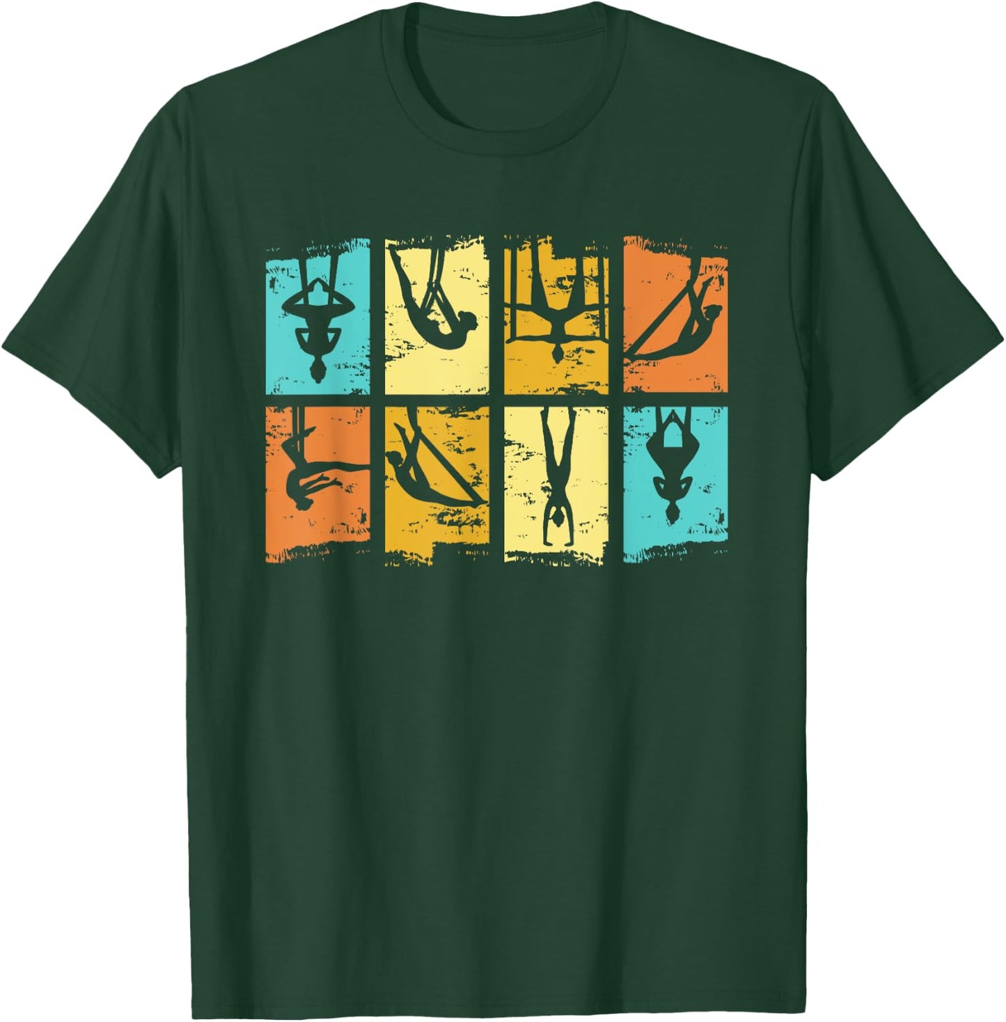 Vintage Aerialists Retro Aerial Silk Acrobatics Dance Circus T-Shirt - T-Shirt | Forest