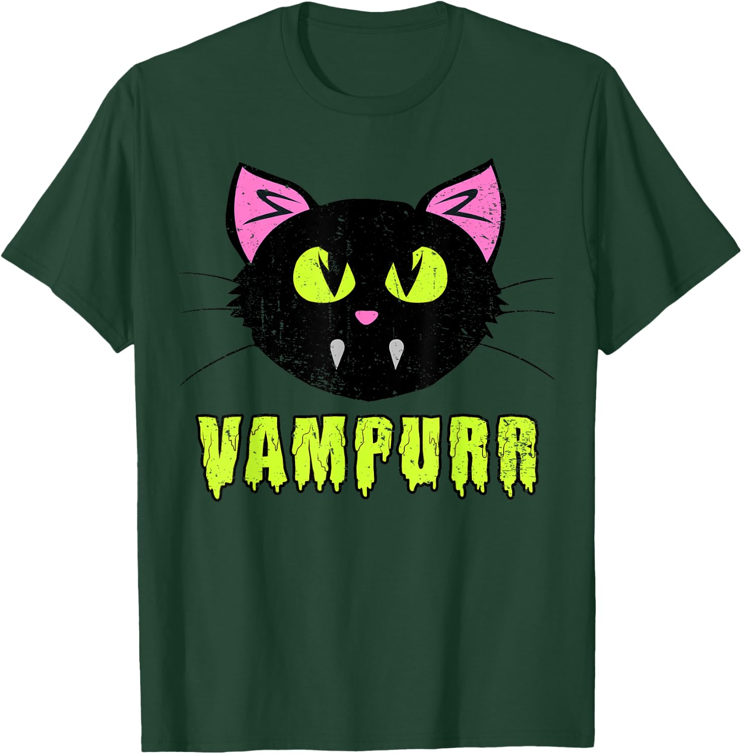 Vampurr Vampire Black Cat-Shirt Funny Lazy Halloween Costume T-Shirt - T-Shirt | Forest