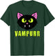 Vampurr Vampire Black Cat-Shirt Funny Lazy Halloween Costume T-Shirt - T-Shirt | Forest