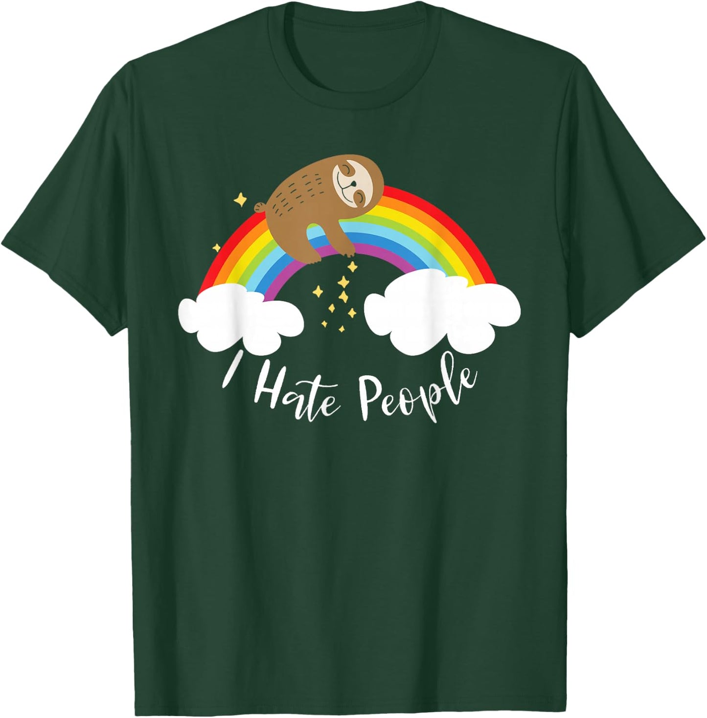 Cute Sloth - I Hate People T-Shirt - T-Shirt | Forest