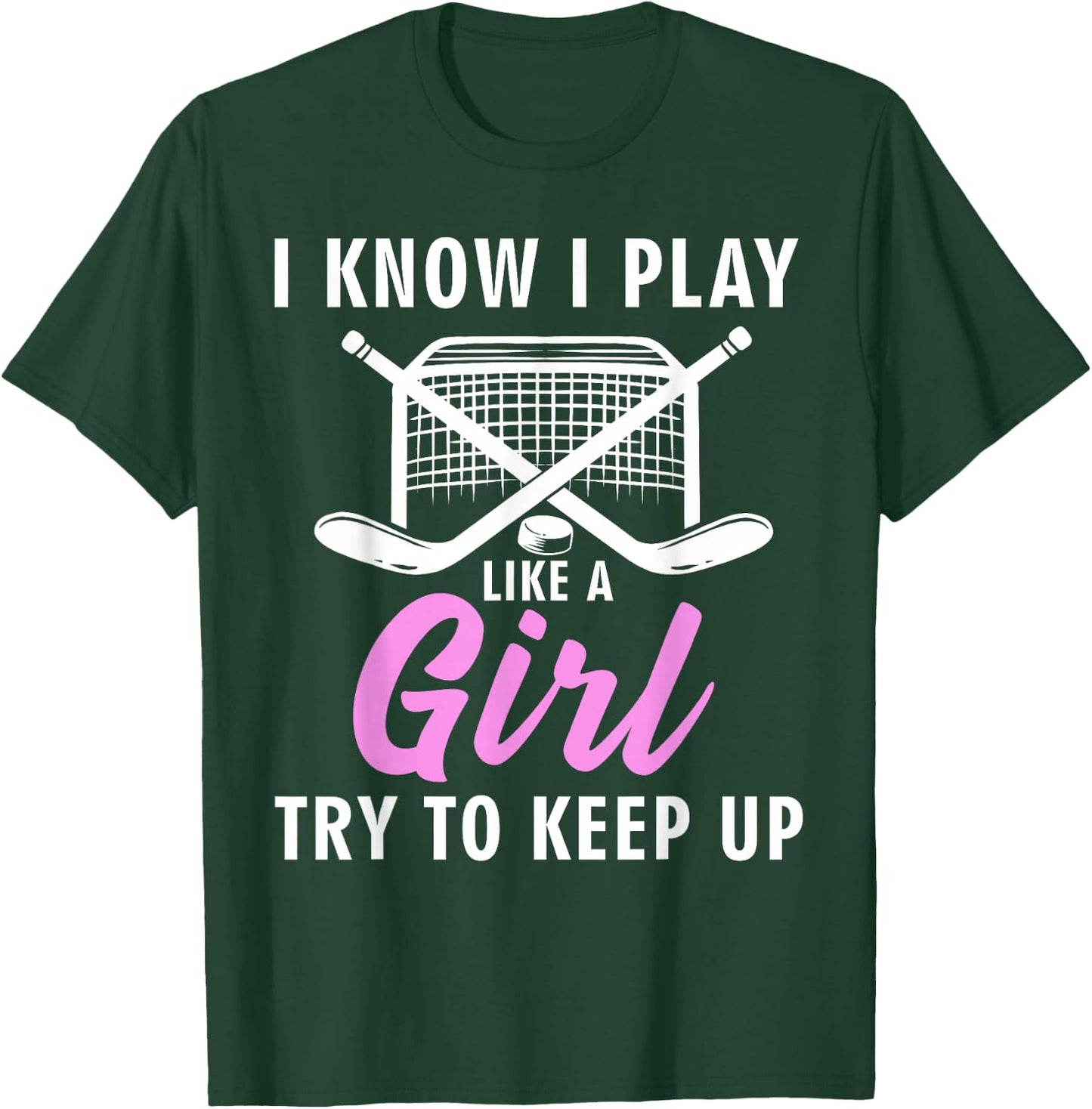 Cool Ice Hockey Girls Field Hockey Lover Team T-Shirt - T-Shirt | Forest