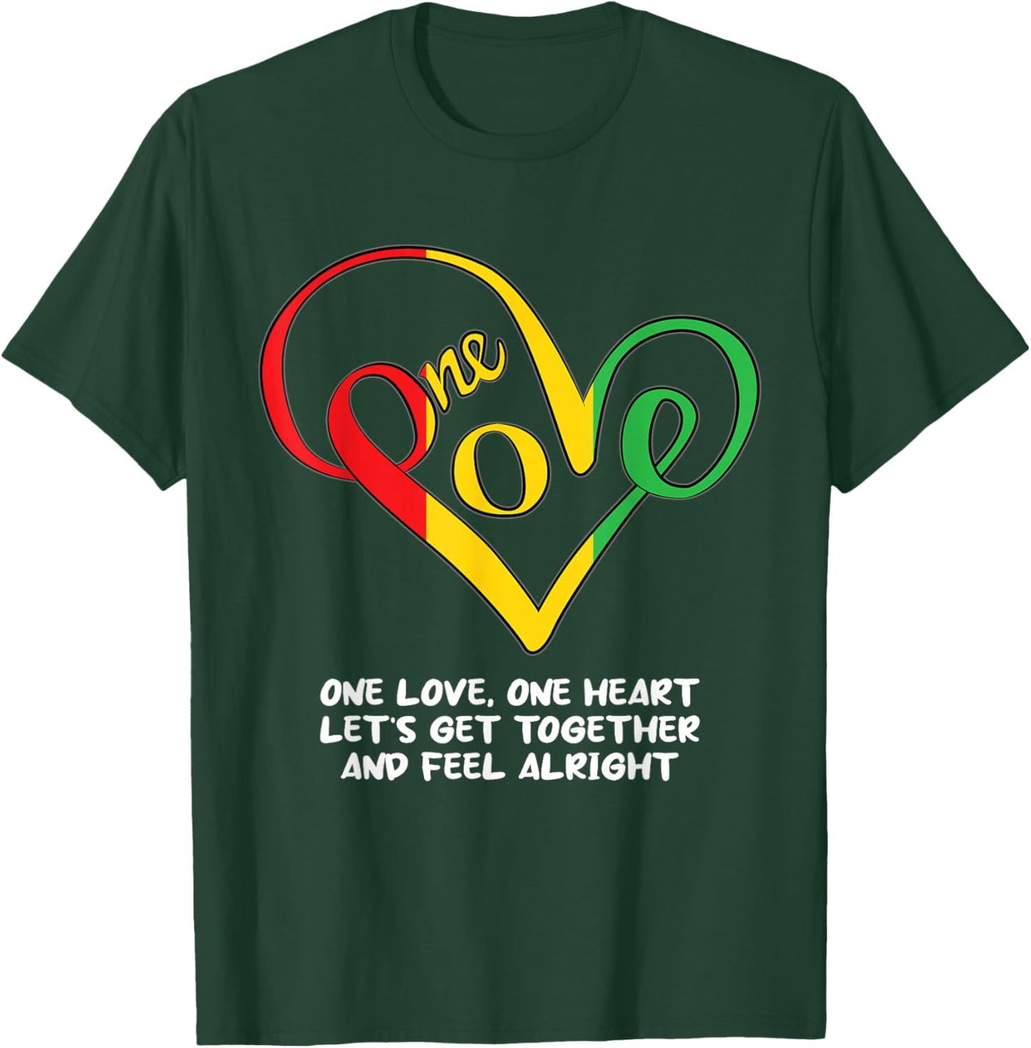 One African Love Heart Black History Month Cool BLM Melanin T-Shirt - T-Shirt | Forest