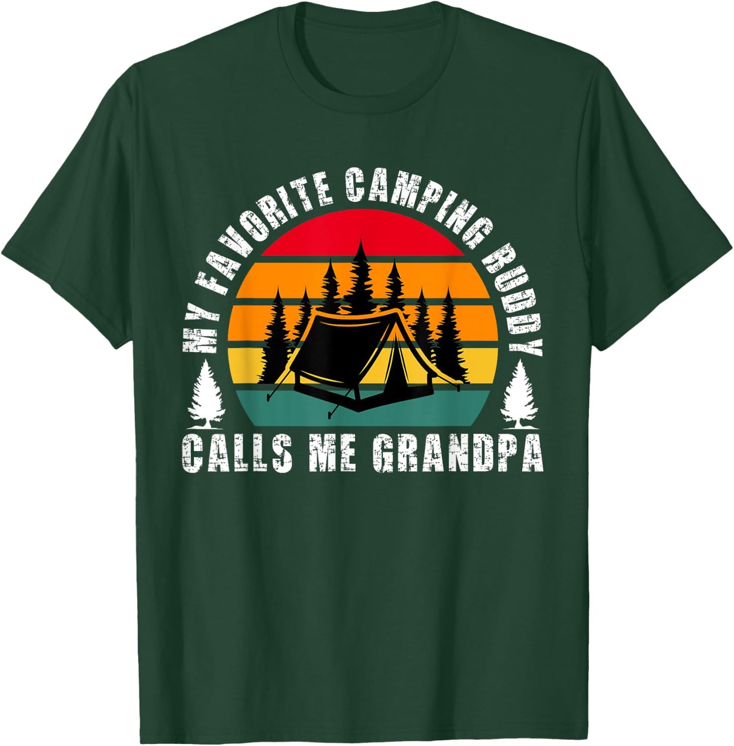 My Favorite Camping Buddy Grandpa Camping Buddies T-Shirt - T-Shirt | Forest