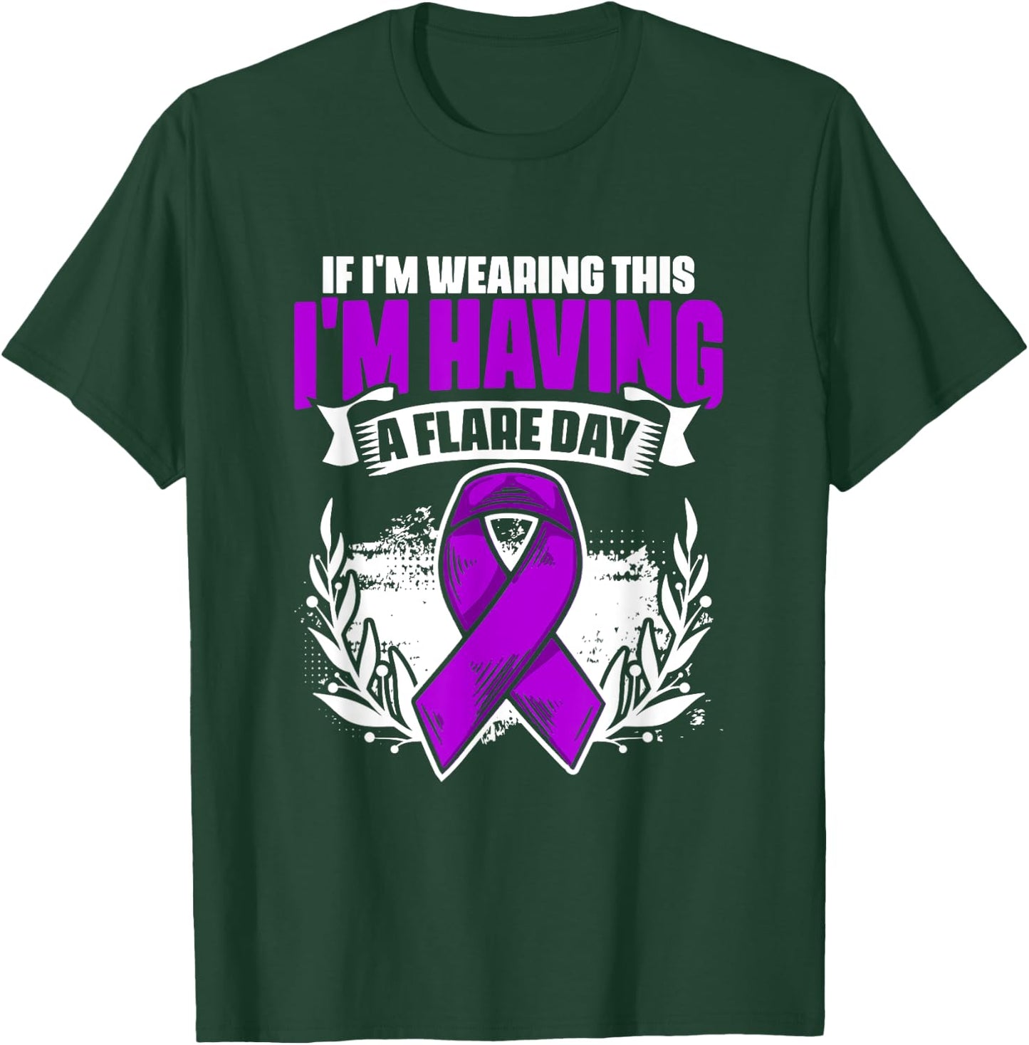 Flare Day - Fibro Survivor Warrior Fibromyalgia Awareness T-Shirt - T-Shirt | Forest