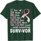17 Years 204 Months & Counting Survivor Fight Breast Cancer T-Shirt - T-Shirt | Forest