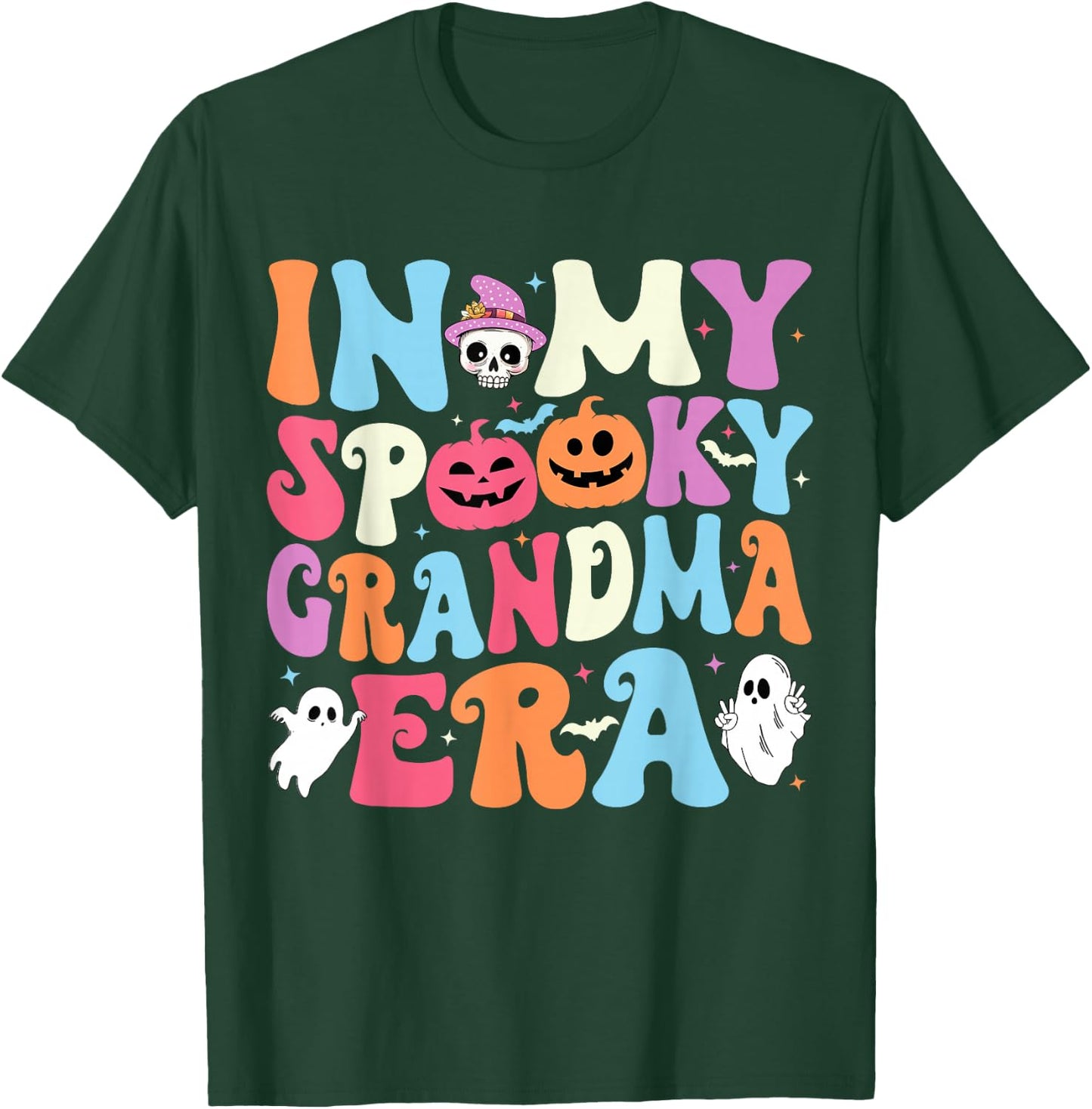 In My Spooky Grandma Era Halloween Groovy Grandma Halloween T-Shirt - T-Shirt | Forest