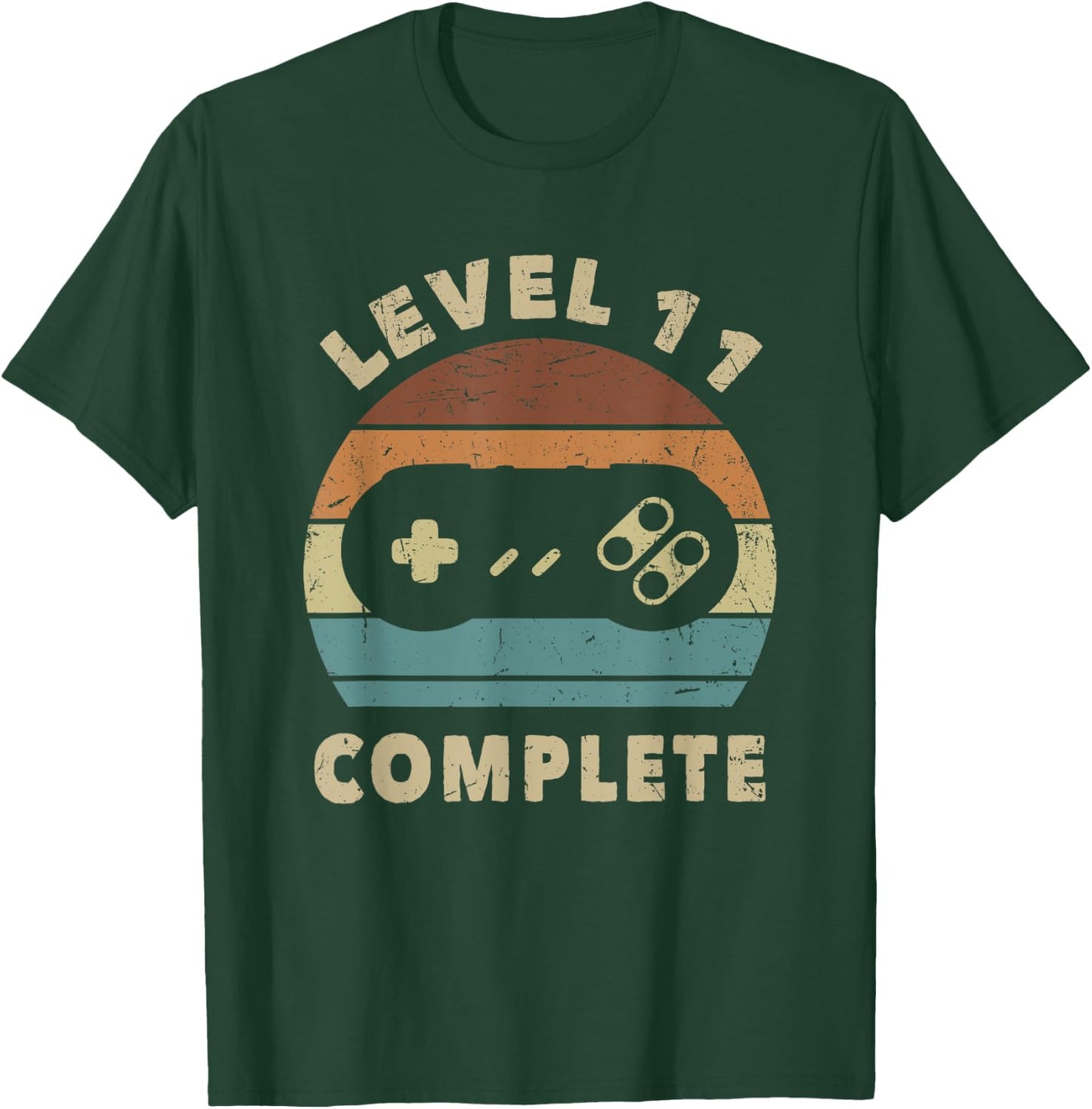 11th Wedding Anniversary Her Funny Level 11 Complete T-Shirt - T-Shirt | Forest