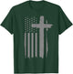 Patriotic Christian American Flag Cross Jesus Religious T-Shirt - T-Shirt | Forest