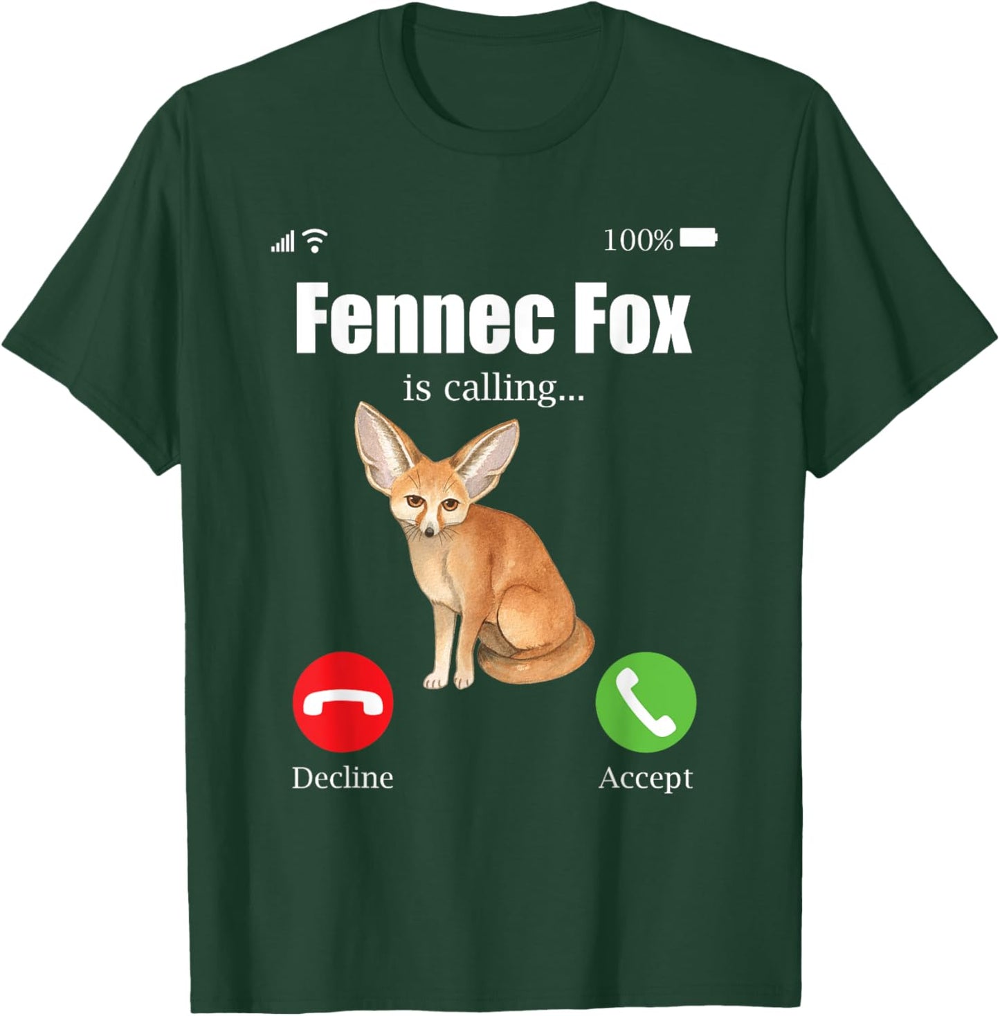 Fennec Fox Cute Fennic Foxes Fenec Animal Fox Lover T-Shirt - T-Shirt | Forest