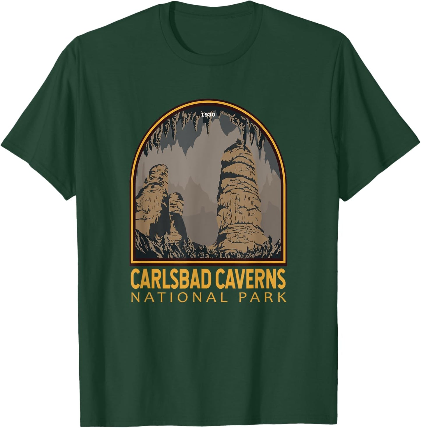 Carlsbad Caverns National Park Vintage Emblem T-Shirt - T-Shirt | Forest