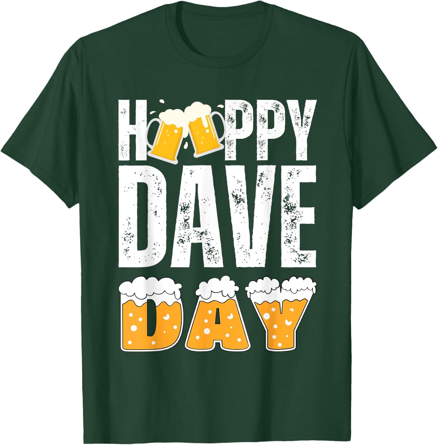 DAVE Name Matching Birthday Beer Funny Christmas Gifts Idea T-Shirt - T-Shirt | Forest