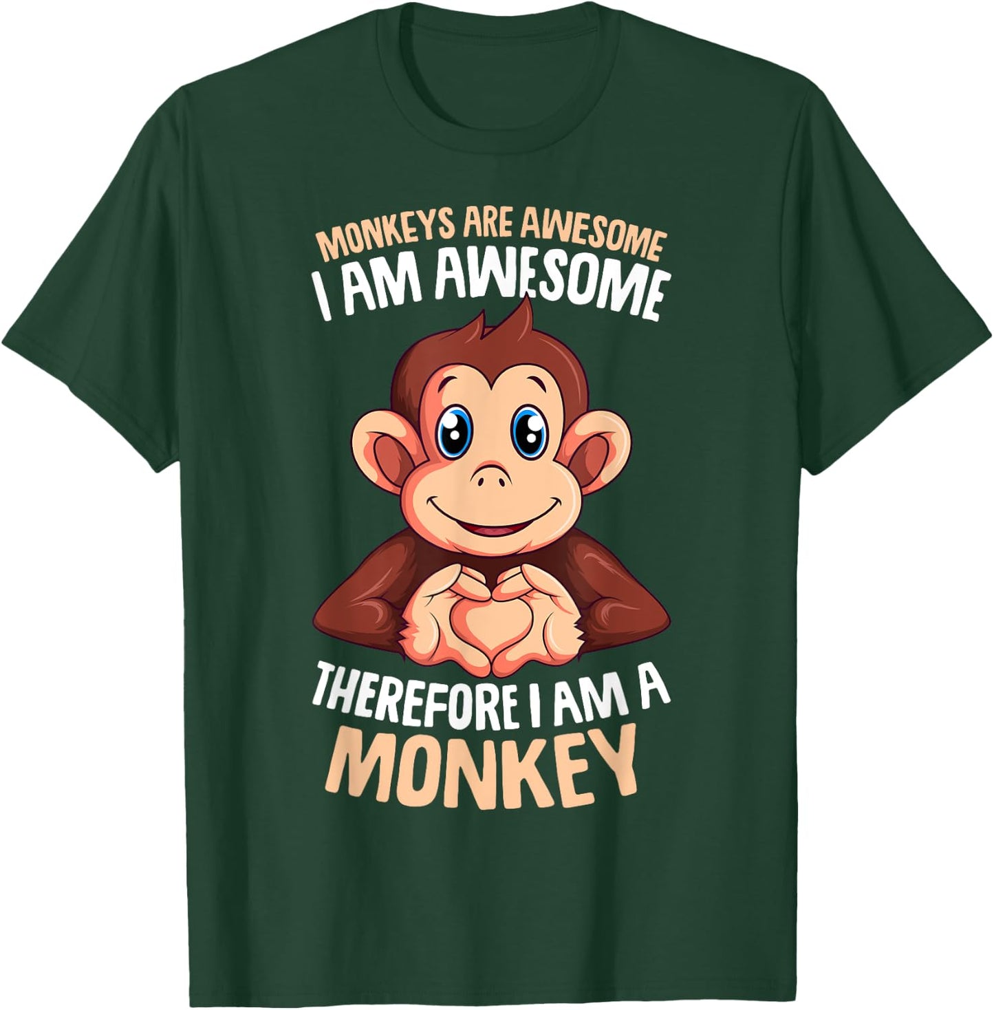 Monkeys Are Awesome Monkey Boys Girls Kids T-Shirt - T-Shirt | Forest