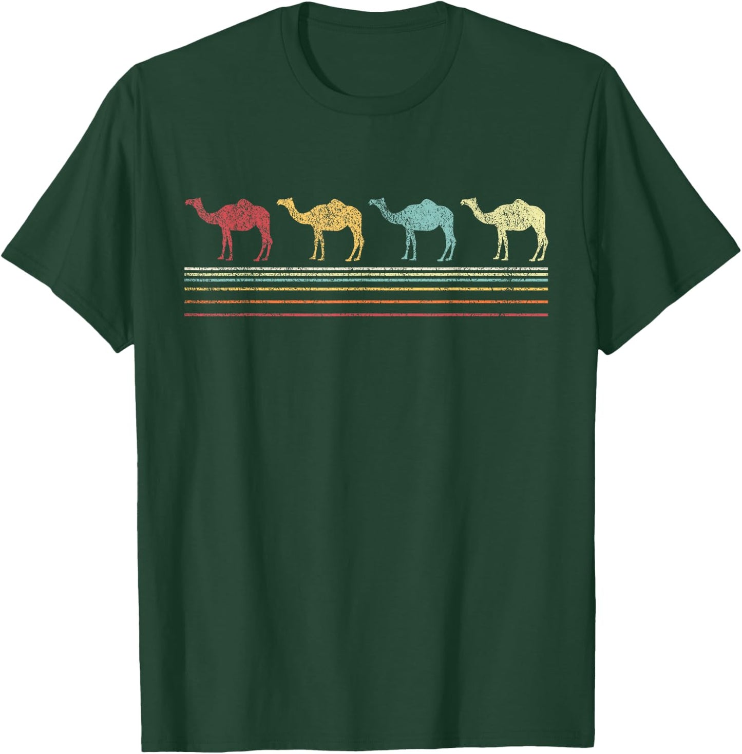 Retro Camel Lover Funny Camel Vintage T-Shirt - T-Shirt | Forest